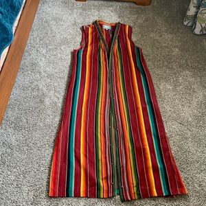 Silverado Sleeveless Multicolor Duster. M. EUC